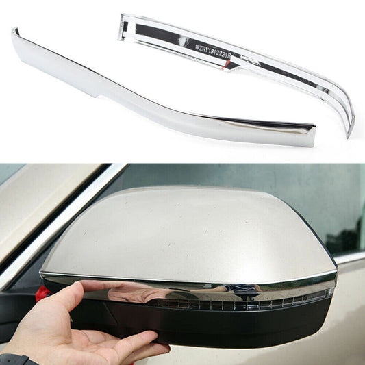 2X Chrome Rearview Door Mirror Cover Trim Strip for Volkswagen Atlas 2017-2024
