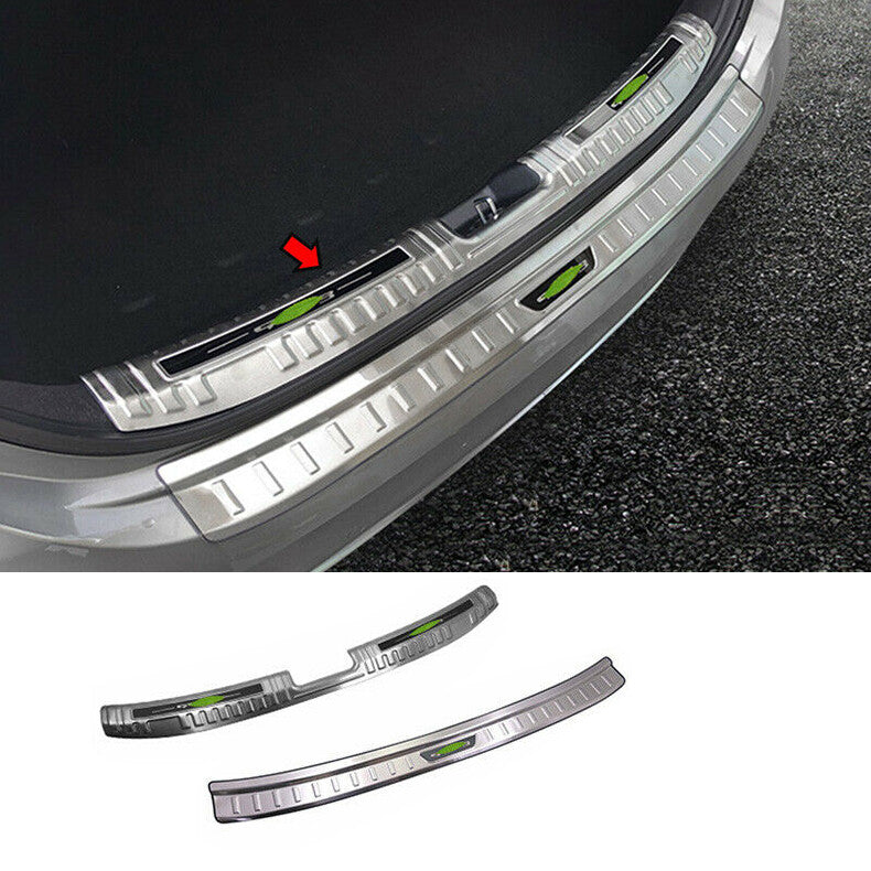for Kia Forte K3 2019-2021 Silver Rear Bumper Protector Guard Sill Plate Trim 2x