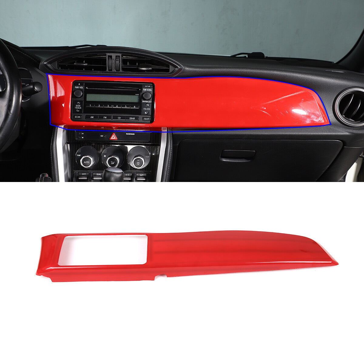 7-Piece Carbon Fiber ABS Steering Wheel Cover Trim for Toyota FJ Cruiser 2007-2021