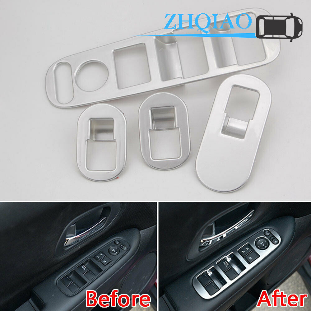 Interior Armrest Window Switch Panel Cover Trim Fits for Honda HRV HR-V Vezel 14-18