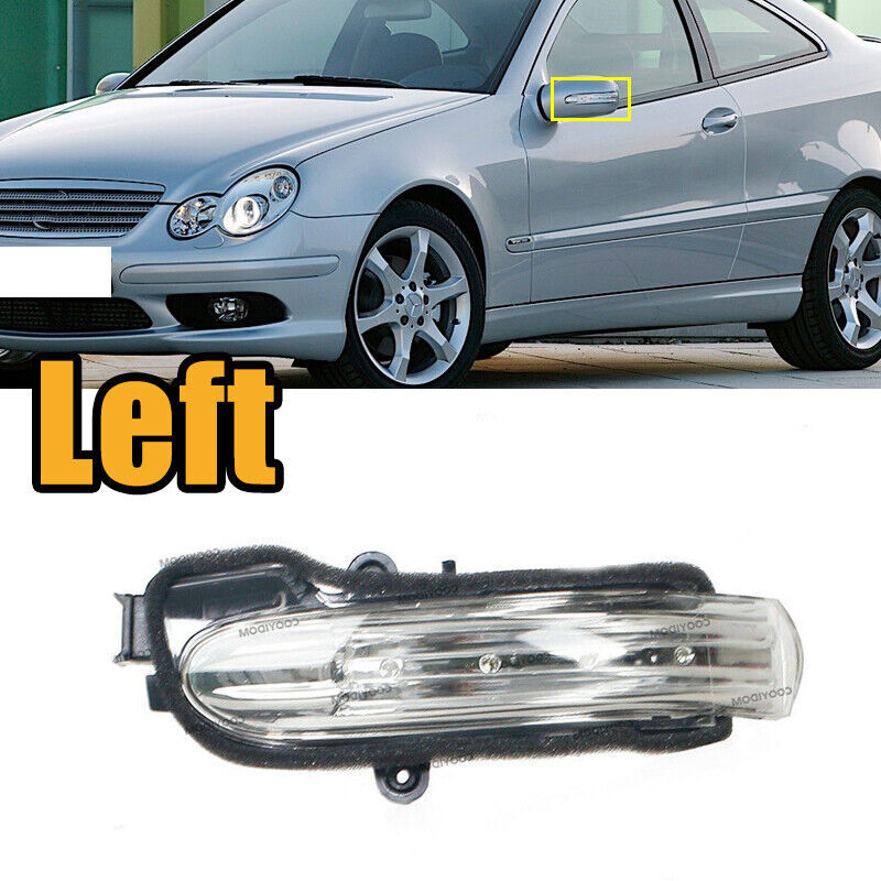 The left rearview mirror turn signal indicator is applicable to 2004-2007 for Mercedes-Benz W203 models.