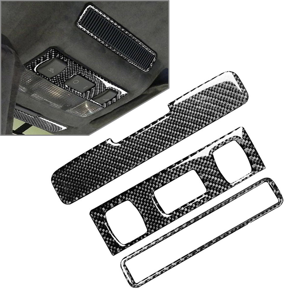 Hardtop Car Reading Light Panel Cover Kit for Audi TT 8N 2001-2006 Carbon 3Pcs