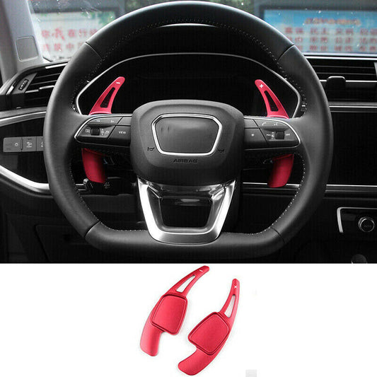 for Audi Q3 2019-2023 Red Steering Wheel Aluminum Shift Paddle Shifter Extension