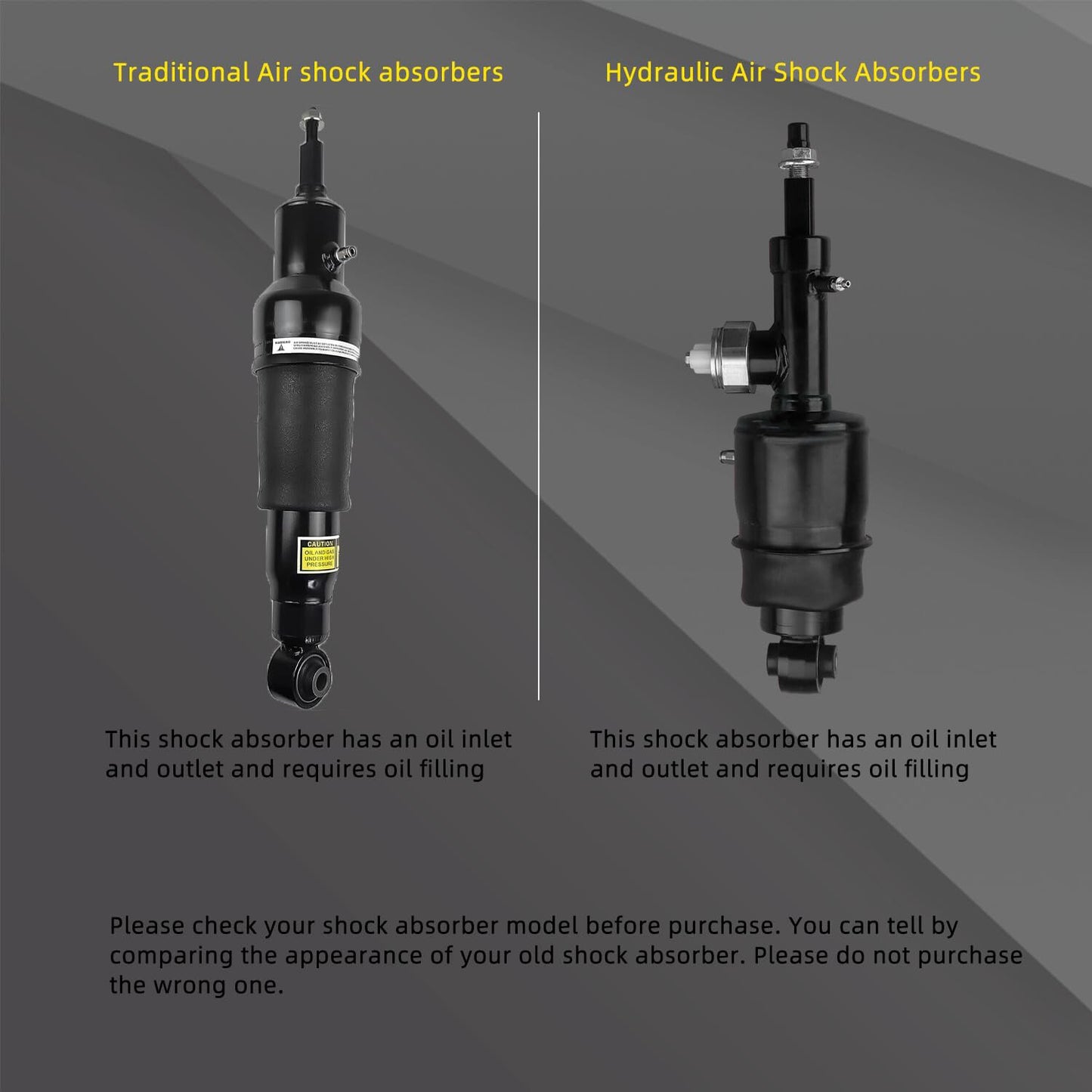 2-piece front left shock absorber assembly for BMW X5, X6, E70, E71 xDrive 07-14