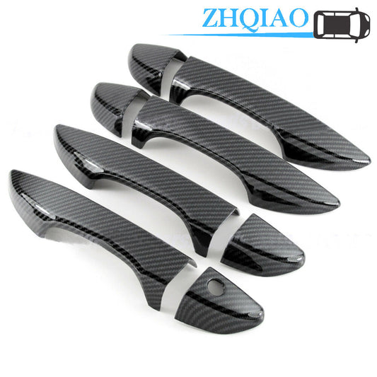 For 2014-2019 for Toyota for Corolla Glossy Carbon Fiber Side Door Handle Covers Trims