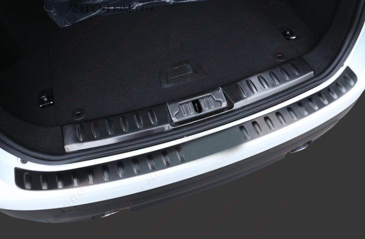 Black Outer Rear Bumper Sill Cover Protector Trim for Jaguar F-Pace 2019-2023