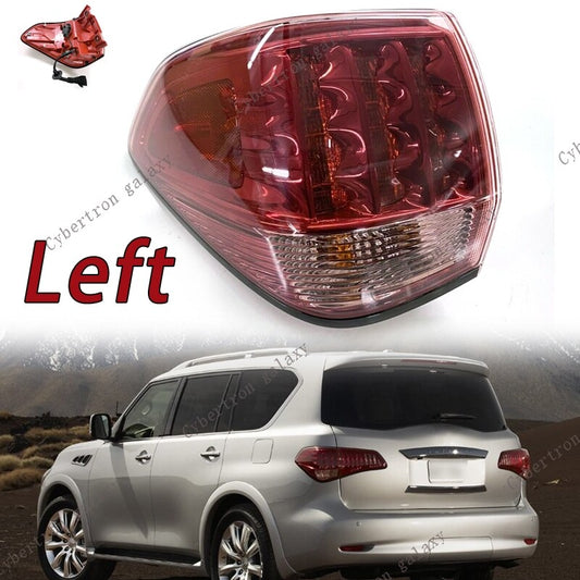 The left taillight brake light applies to the for Infiniti QX56 (2011-13) and the for Infiniti QX80 (2015-17).