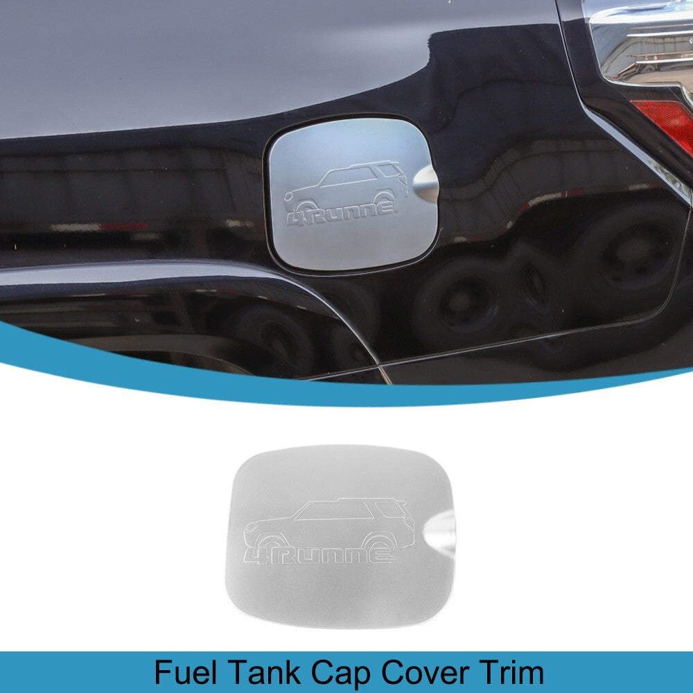 Silver Fuel Tank Cap Oil Filler Gas Cover Trim for 4Runner 2010-2023 Accessories