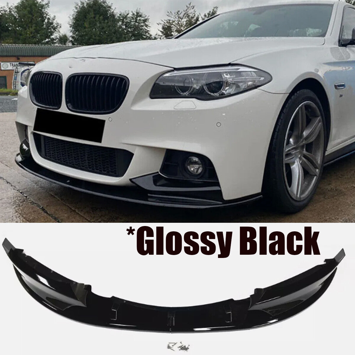 Front Bumper Spoiler Lip Gloss Black For 2017-2020 for BMW G30 M Sport Performance