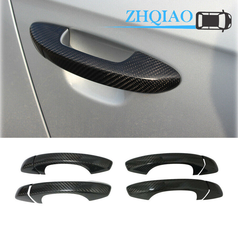 Carbon Fiber Side Door Handle Covers Trim Fit for GOLF 7 15-19