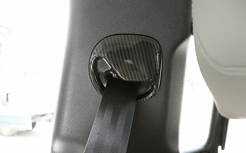 2P for Land Rover for Defender 20-25 Carbon Fiber Inner for Seat Belt Buckle Cover Trim