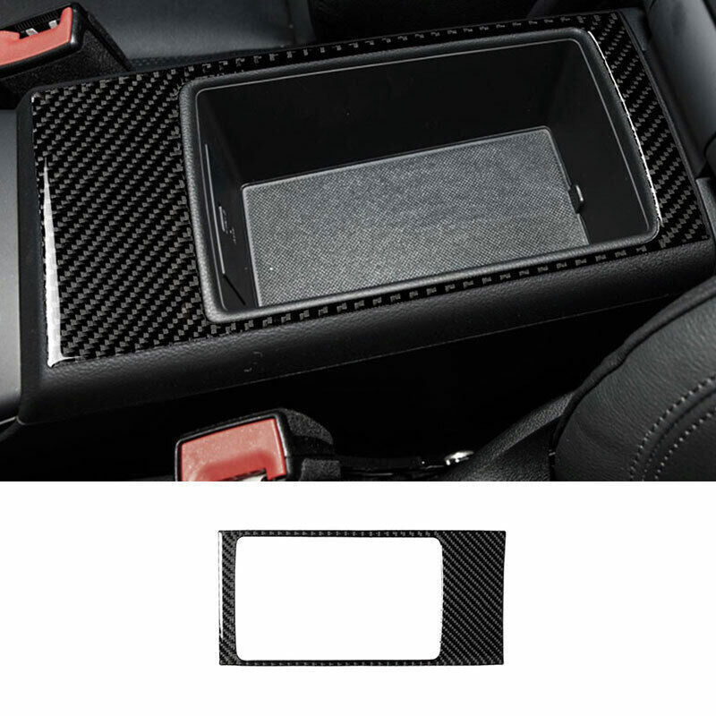 For 14-20 for Audi A3 S3 Real Carbon Fiber Central Console Armrest Box Cover Trim 1P