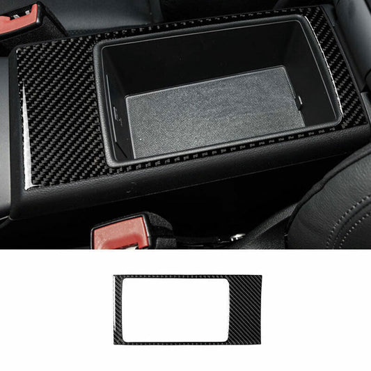 For 14-20 for Audi A3 S3 Real Carbon Fiber Central Console Armrest Box Cover Trim 1P