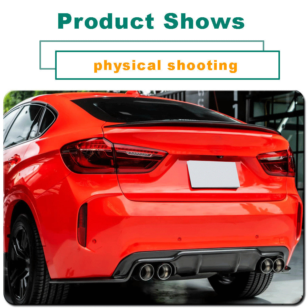 Carbon Fiber Rear Bumper Diffuser Lip Spoiler for BMW F85 X5M F86 X6M 2016-2018