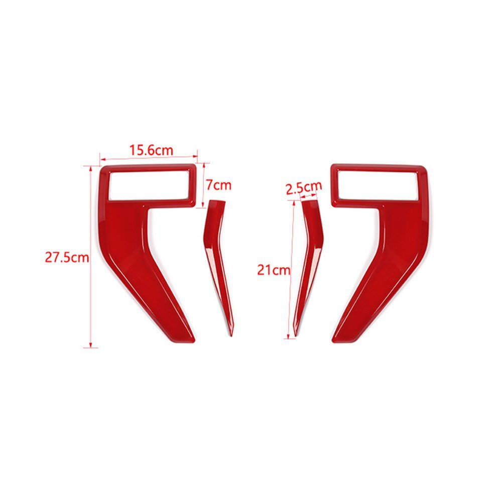 Kit for Ford F150 2021-2023 Side Fender Badge Emblem Air Vent Panel Trim ABS Red