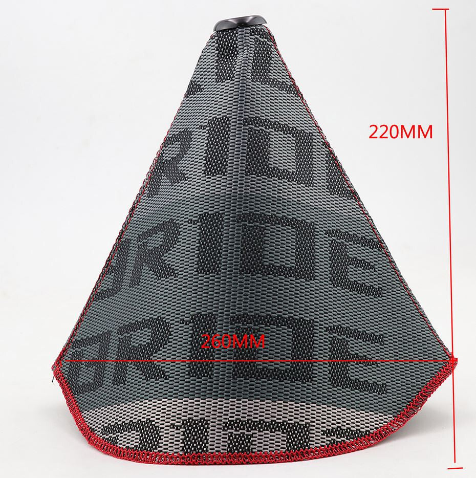 Car Gear Shift Knob Boot Racing Gearbox Protective Cover Premium Fabric Orange for Jaguar
