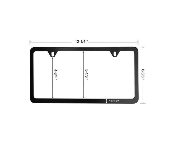 Car license plate frame cover cap, trunk 2-hole ultra-thin black, suitable for Chevrolet .