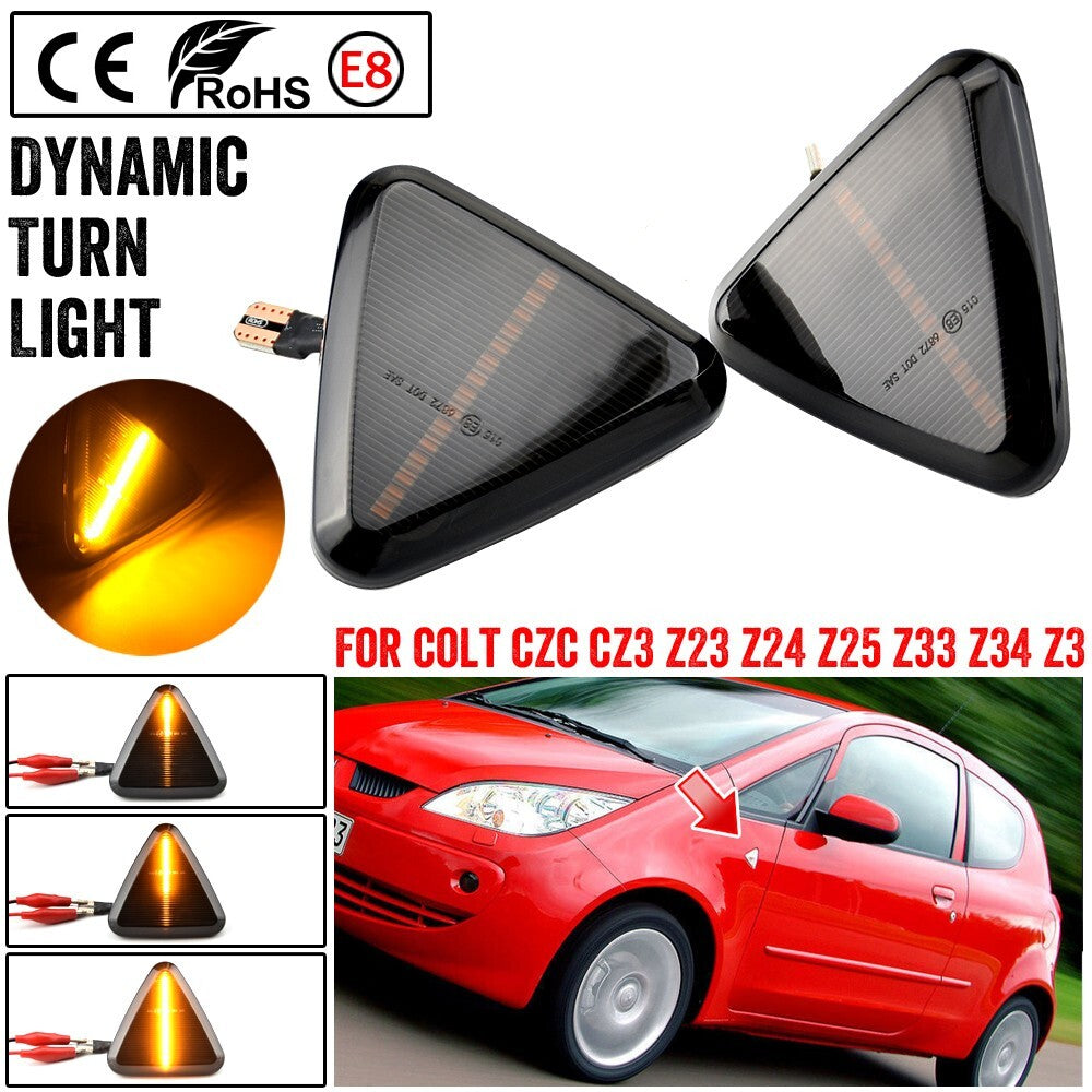 Dynamic Side Marker Turn Light signal lamp for Mitsubishi Colt CZC CZ3 Z23 Z24
