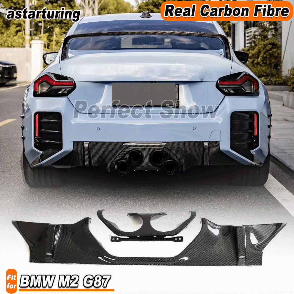 Fit for BMW M2 G87 2022-2024 REAL CARBON FIBRE Rear Bumper Diffuser Lip Spoiler