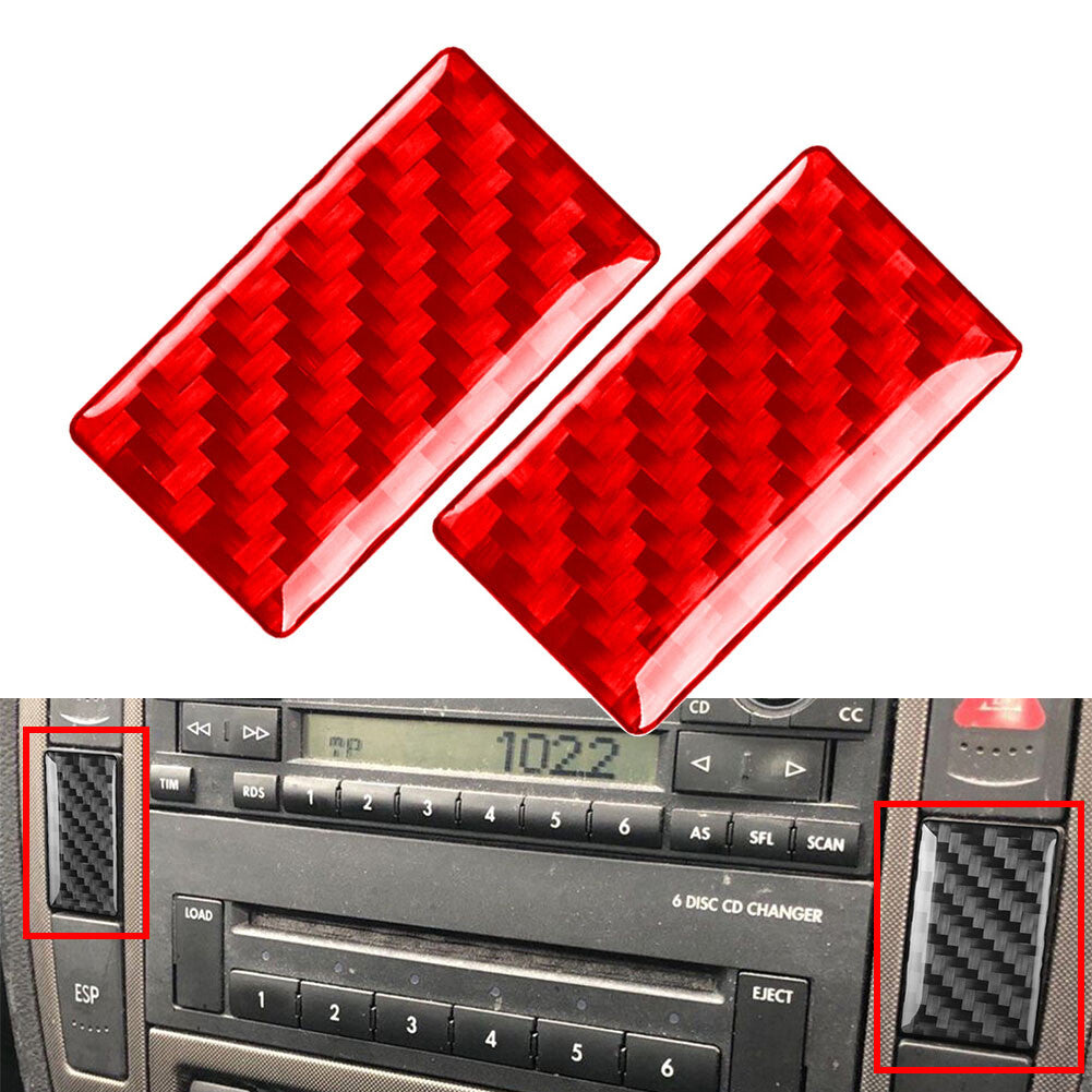 Red Radio CD Panel Side Button Cover Trim for Volkswagen for Passat B5 2001-2005 03