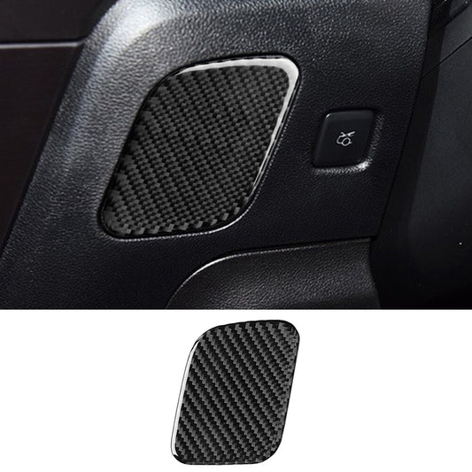 Soft Carbon Fiber Inner Driver Storage Box Panel Trim for Ford for Mustang 2015-2022