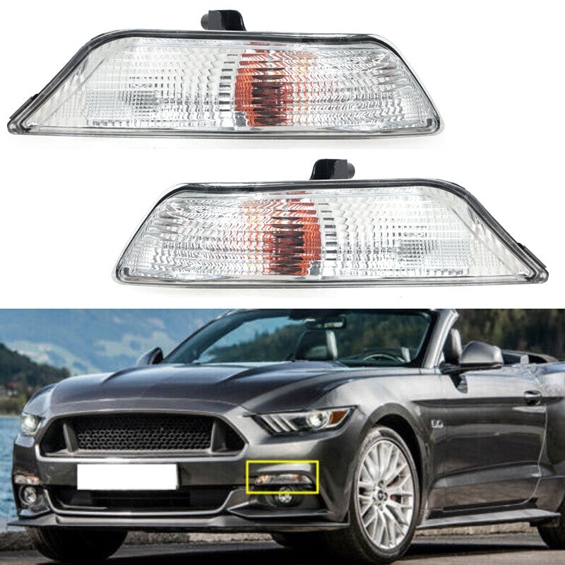 A pair of front fog light turn signals are applicable to the for Ford for Mustang 2.3T/5.0 2015 - 2017.