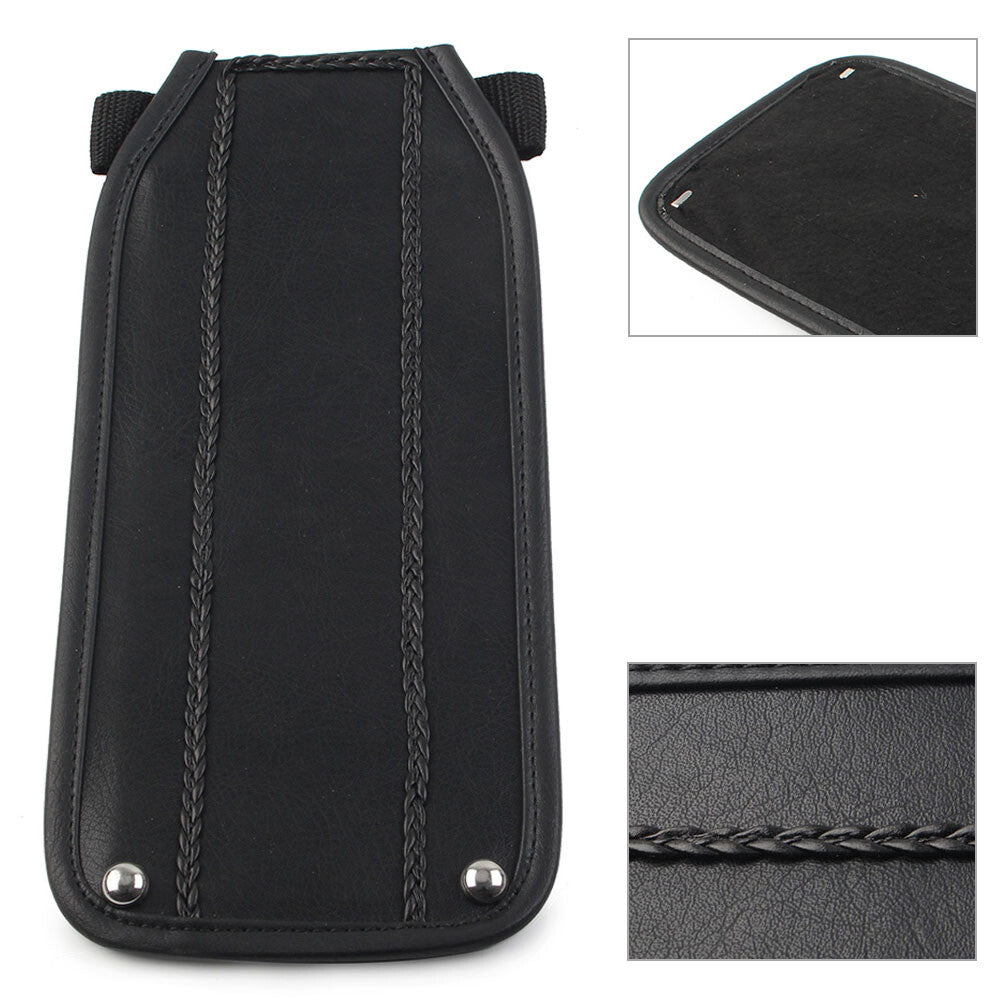 Gas Tank Panel Bib Fit for Harley Electra Glide FLH Softail FXST Black PU Leather