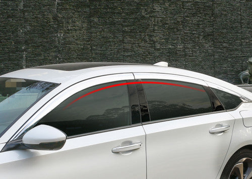for Honda Accord 2018-2022 Chrome Door Window Visor Vent Shade Sun Rain Guard 6P