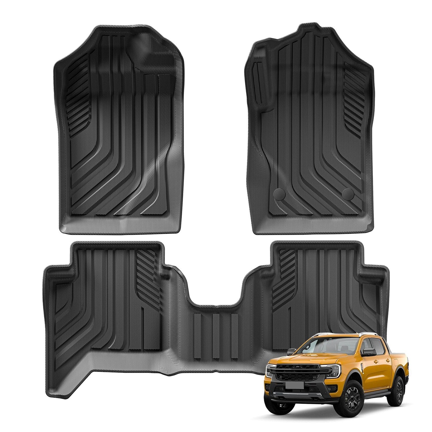 for Ford Ranger 2023 2024 3D TPE Car Floor Mat Waterproof Carpets Right Rudder