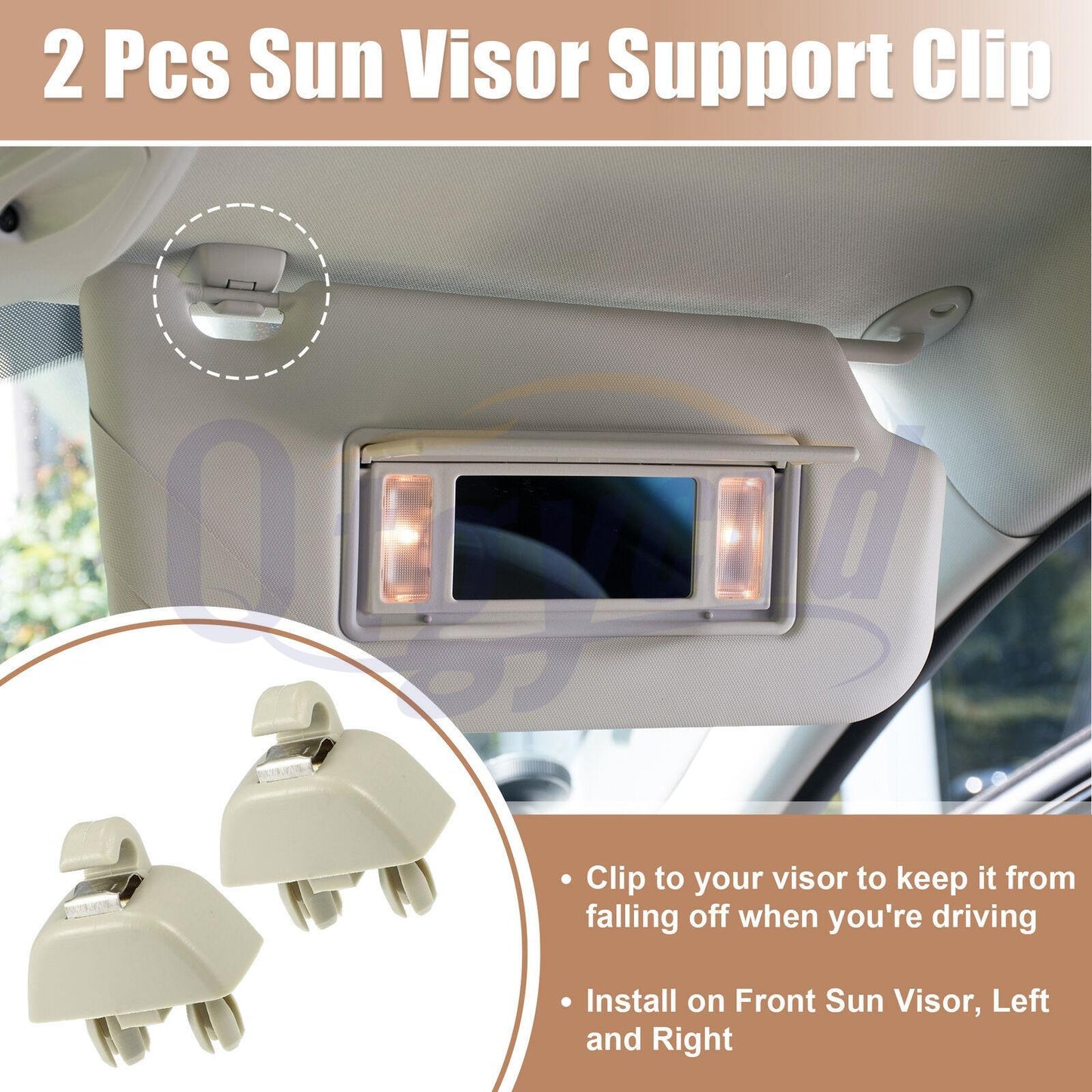 6RD857561 Piece of 2 Sun Visor Support Clip Retainer fit for VW for Passat 2012-2015