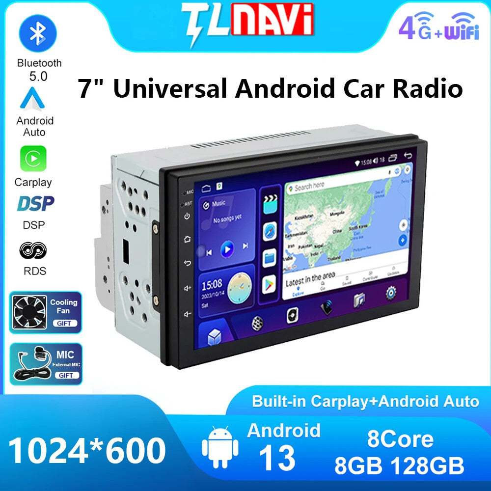 7 Inch 178mm102mm Car Radio Audio Stereo Multimedia Universal GPS Navigation
