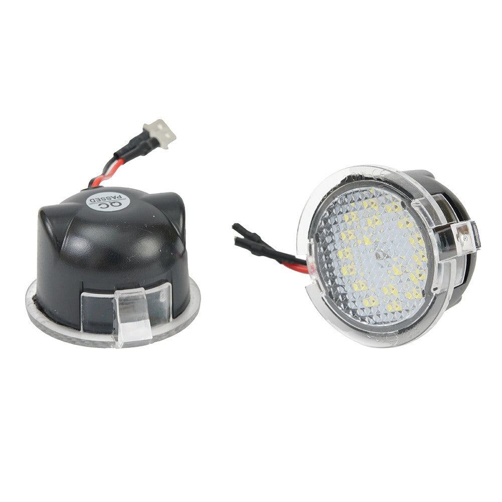 new 2x high-power white LED side mirror puddle lights for Ford models 2011-2017