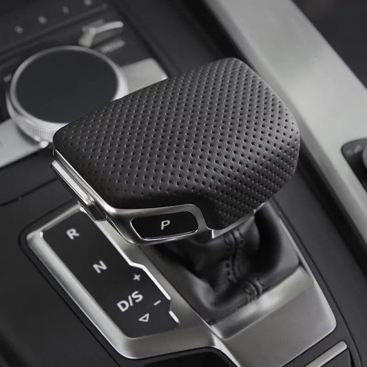 Inner Sport Leather Gear Shift Knob Cover Replacement Fit for Audi Q5 2018-2024