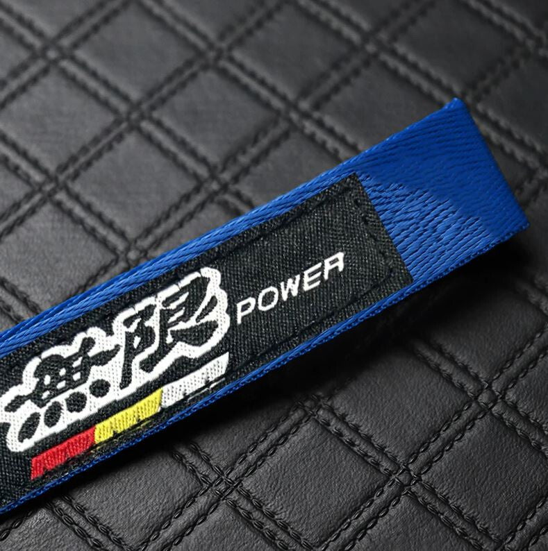 Car keychain metal key ring badge lanyard blue and black suitable for Mazda Mugen