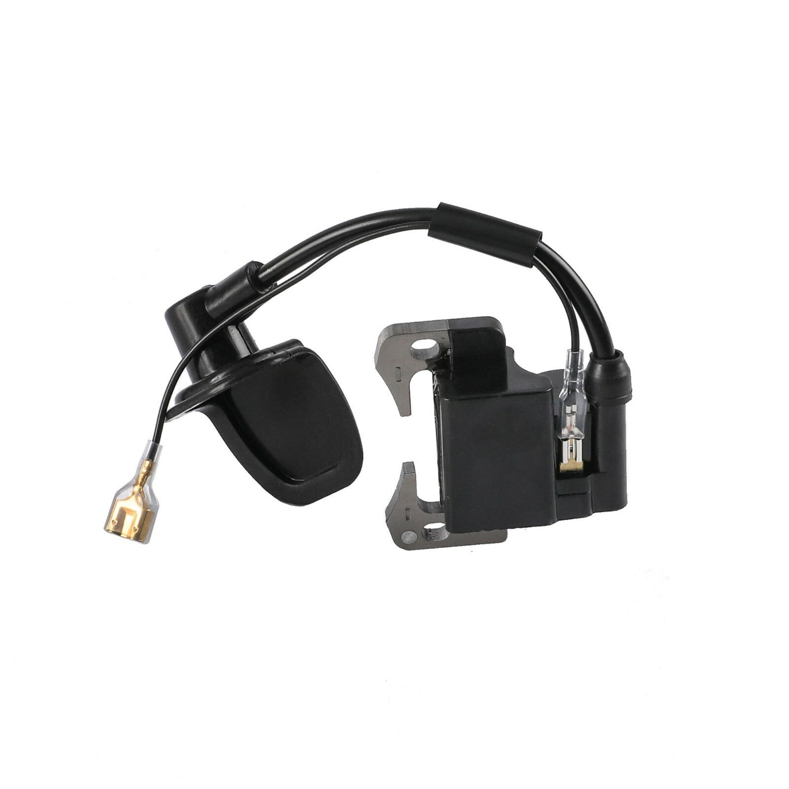 Ignition coil suitable for 43cc, 47cc, 49cc, and 50cc for mini pit bikes, all-terrain bikes, and scooters.
