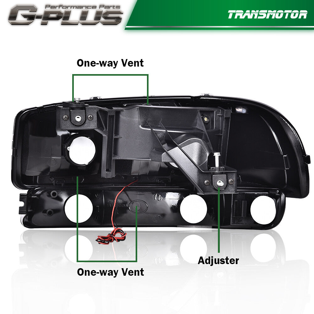 LED DRL headlights with bumper turn signals, smoked finish suitable for 99-07 for GMC for Sierra for Yukon
