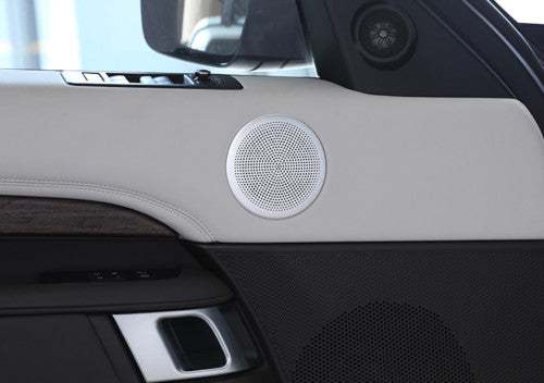 4P Silver Car Inner Door Speaker Frame Cover Trim for Range Rover L405 2013-2020