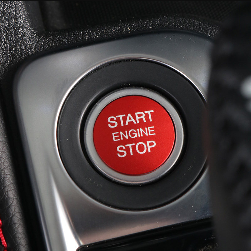 For 2020-2023 for Nissan Sentra Red Aluminum Interior Start Stop Button Cover Trim