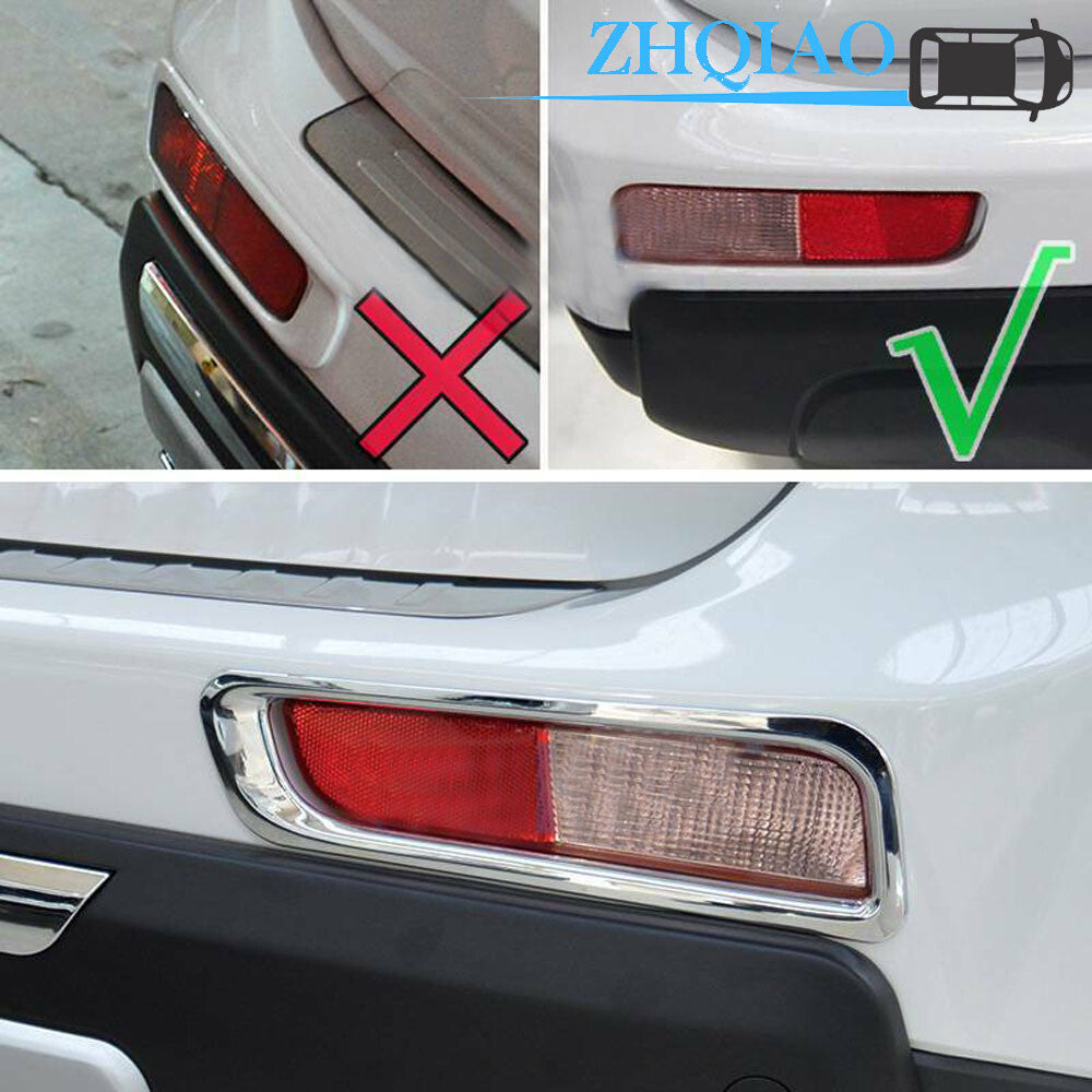 Chrome Rear Fog Light Lamp Frame Cover Trim Fits for Mitsubishi Outlander 2013 2014
