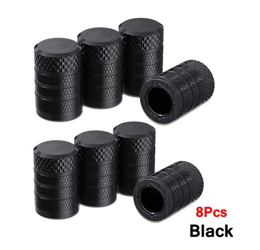 4-piece car tire valve cover rod air dust cover, sky blue, suitable for Cadillacs.