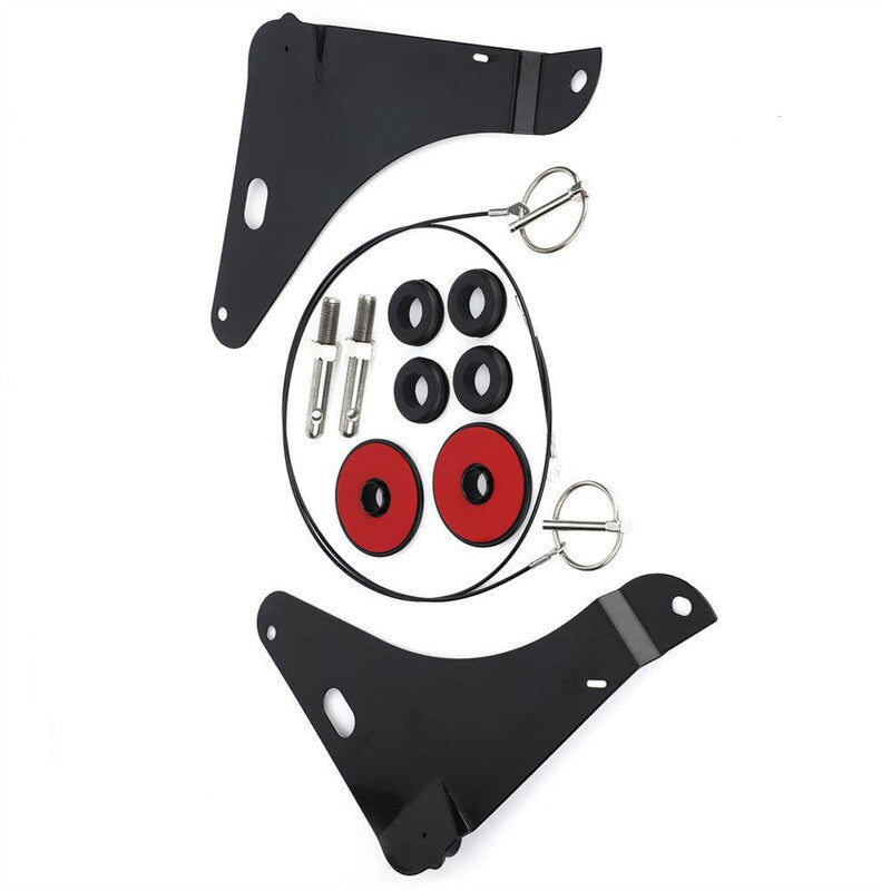 New Black Hood Pin Pins for 2008-2016 for Dodge for Challenger Kit Stainless 82214260AC
