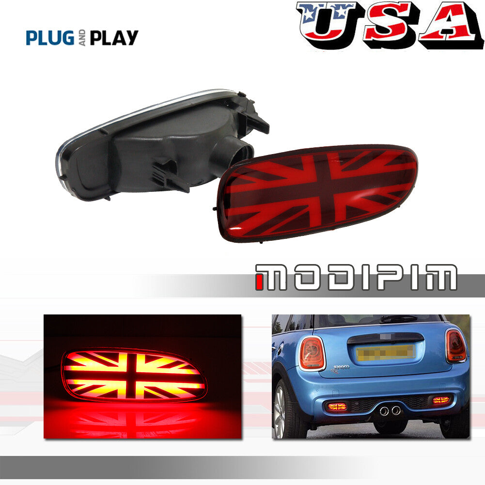 Red lens alliance socket style full LED rear fog daytime running lights for Mini Cooper 06-15