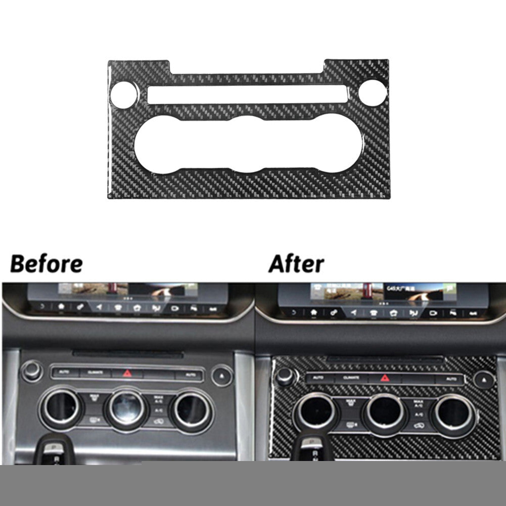 Carbon Fiber Climate Control Panel Cover Trim For Land for Range Rover Sport 2014-17