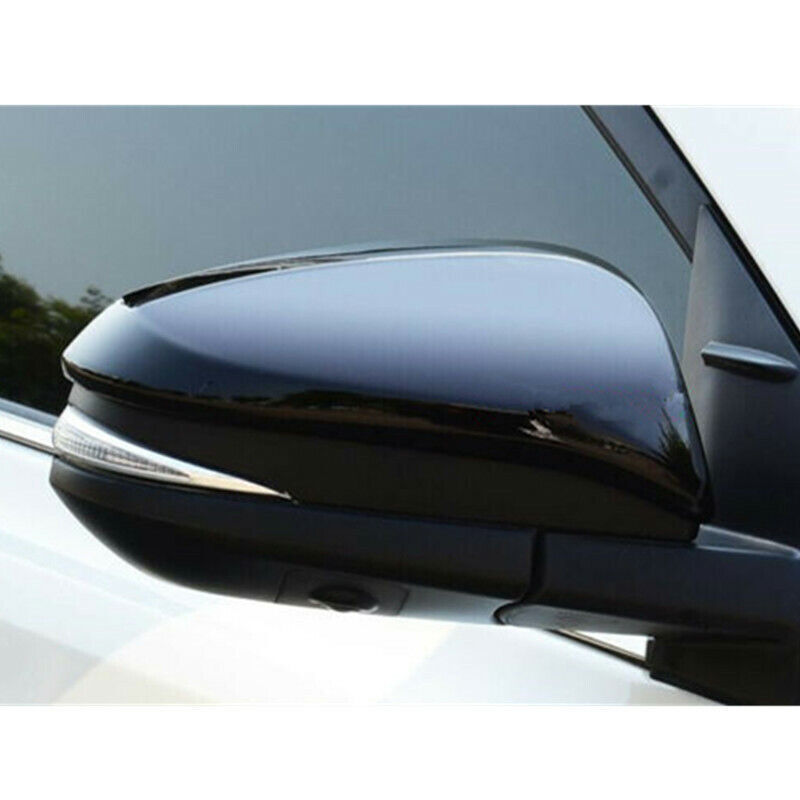 Glossy Black 2PCS Side Rearview Mirror Cap Cover Trim for Toyota Venza 2021-2023