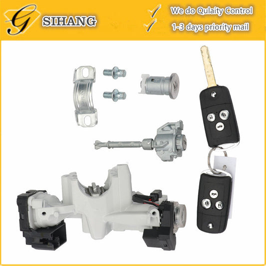 Ignition Switch Door Lock Cylinder Key Shell Full Set for Honda for Civic 2012-2014