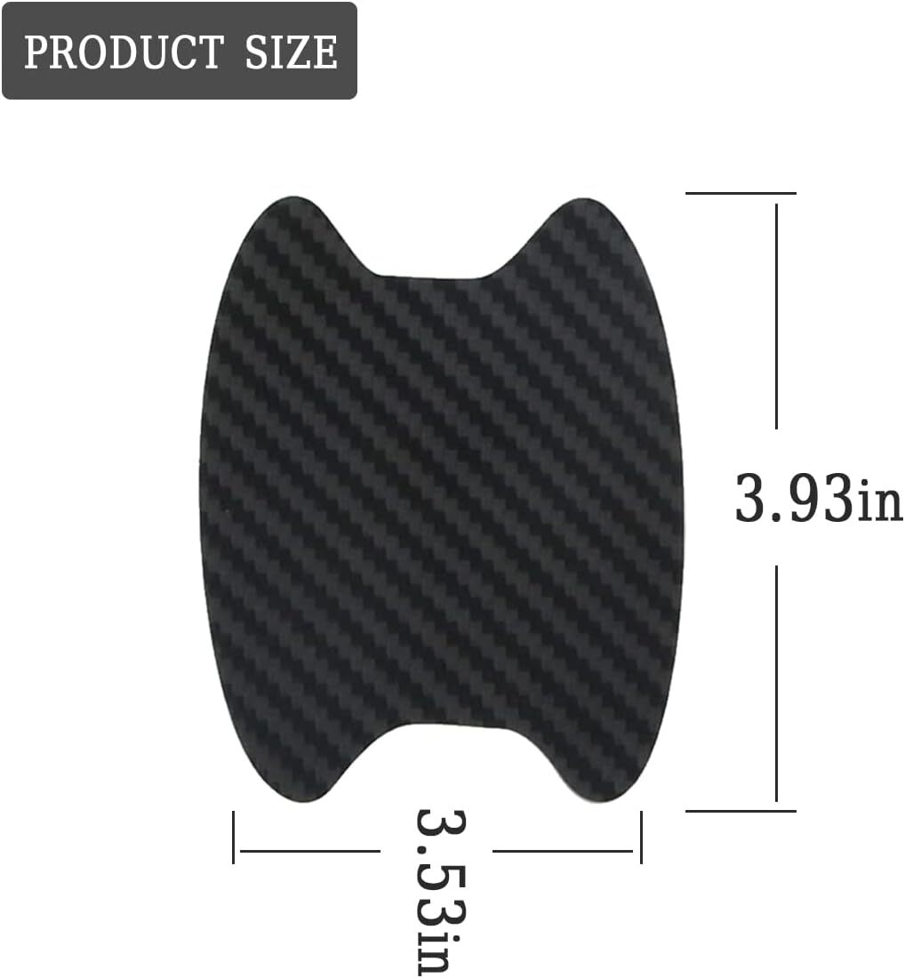 8Pcs Purple Carbon Fiber Car Door Handle Anti-Scratch Protector Film Sticker