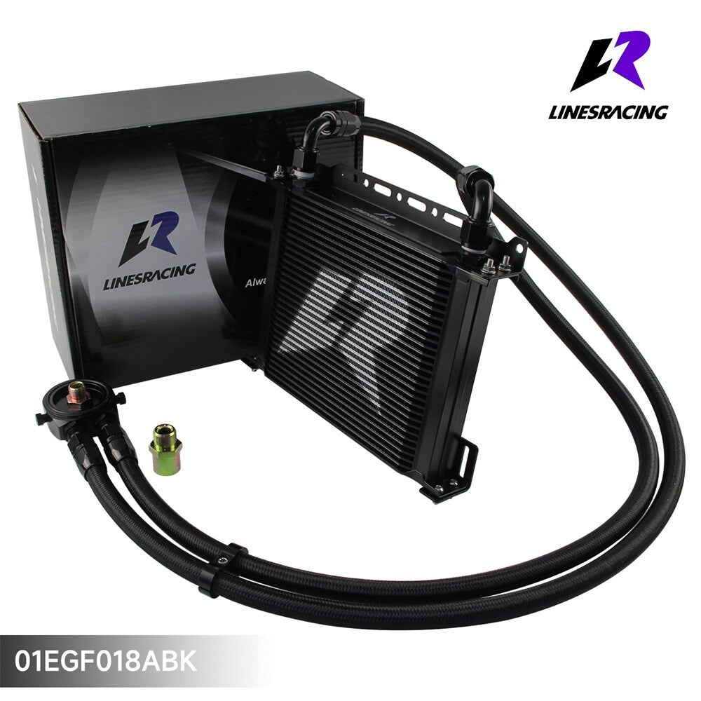 LR 30 Row AN10 Oil Cooler w/Bracket+Filter Adapter Hose Kit 3/416  M201.5 BK