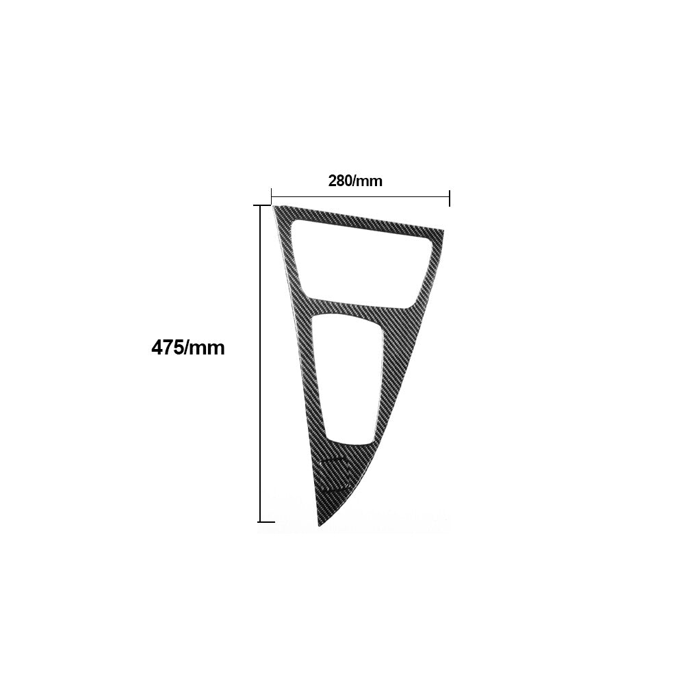 2Pcs Carbon Fiber Gear Shift Panel Cover Trim for BMW 6 Series F12 F13 2011-2018