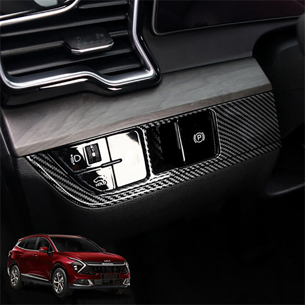 for Kia Sportage 2022 2023 Carbon Fiber Headlight Adjustment Button Cover