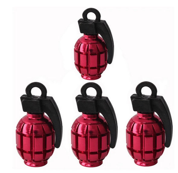 4-piece black ring car tire valve cover rod cover air valve dust cover for Audi